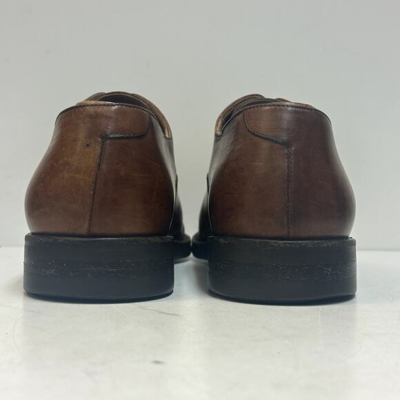 VGUC Ralph Lauren Purple Label Brown Calf Oxford Dainite Bench Made in Italy 9 D main image 10